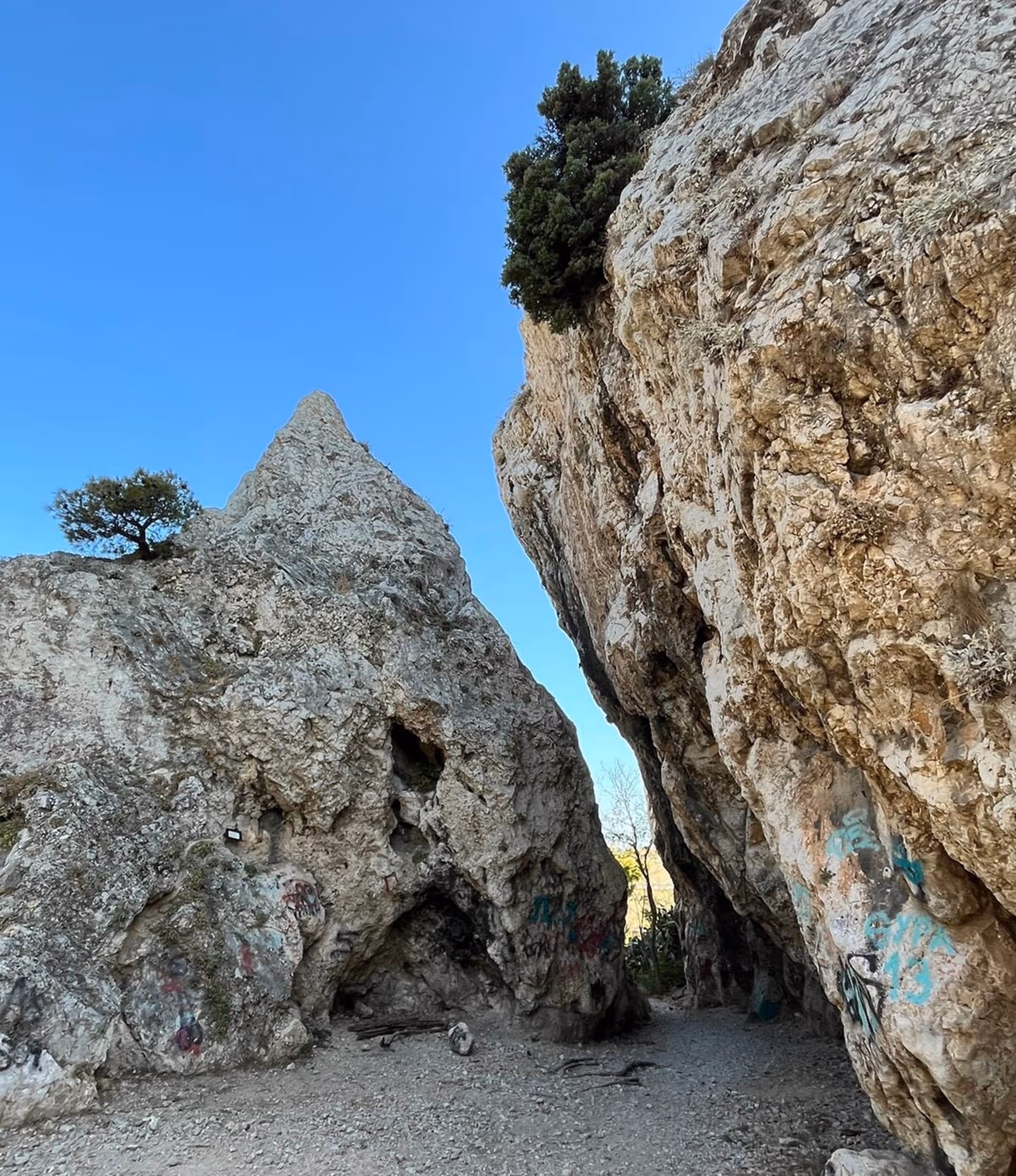 Split Rock formation on Lycabettus Hill, a unique thing to do in Athens Greece